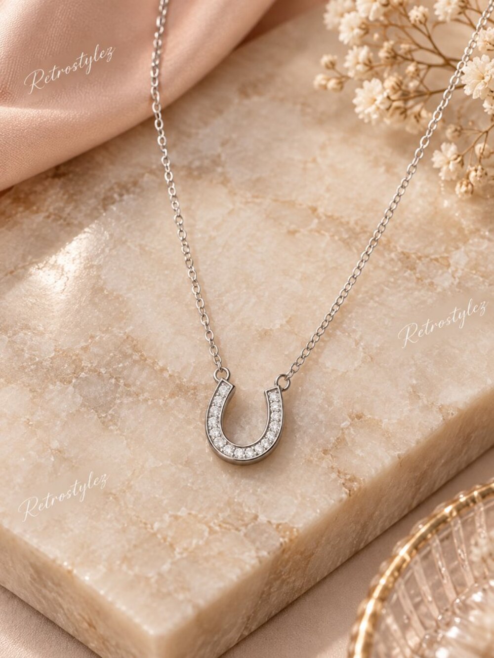 14K White Gold Womens 1ct Diamond Pendant Necklace New 14 Karat Silver Jewelry